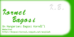 kornel bagosi business card